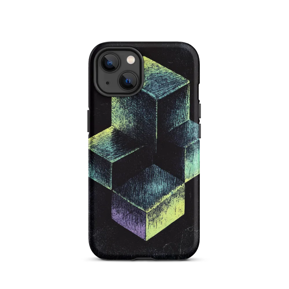 Geometric Cubes in Abstract Design | Phone Case