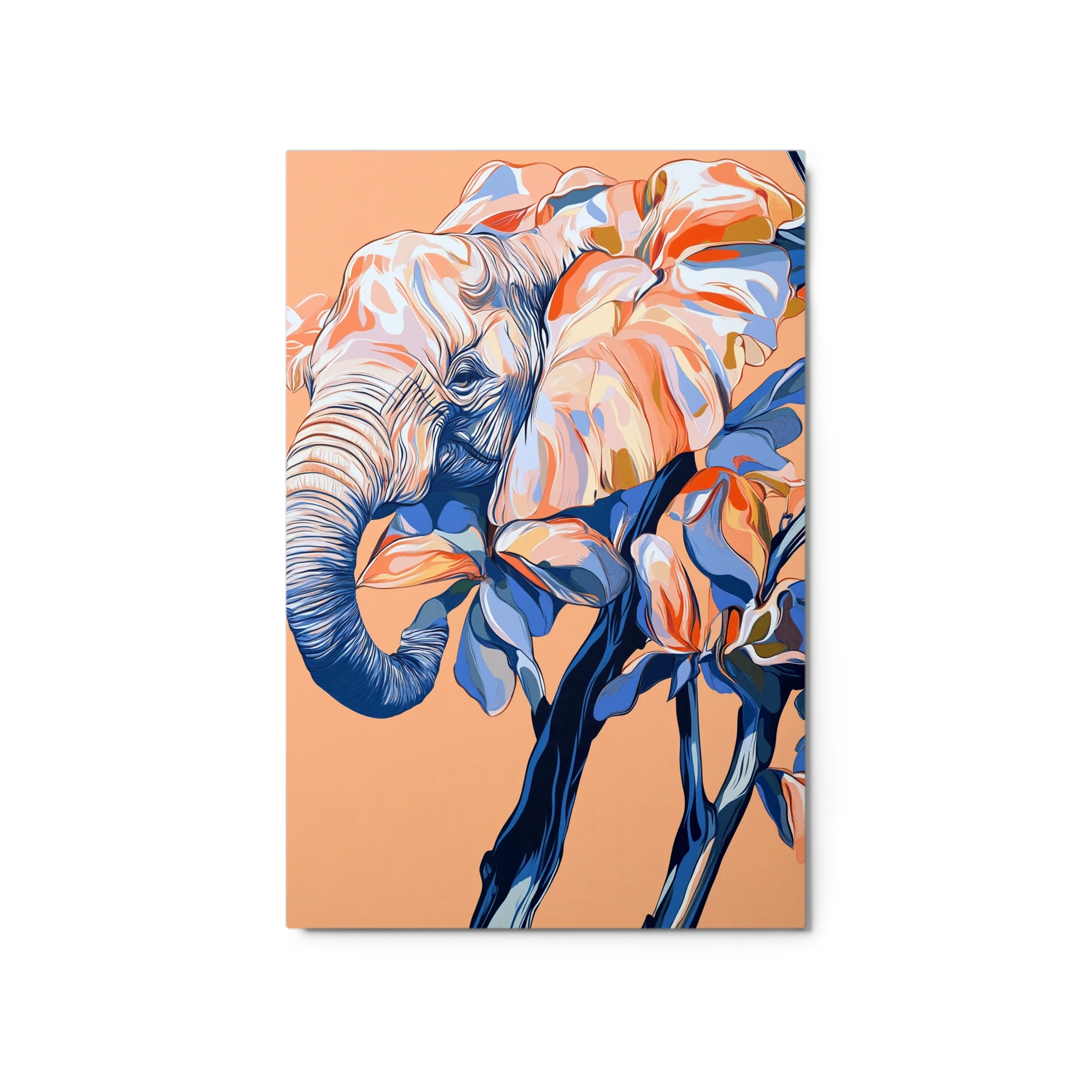 Elephant and Flowers Illustration