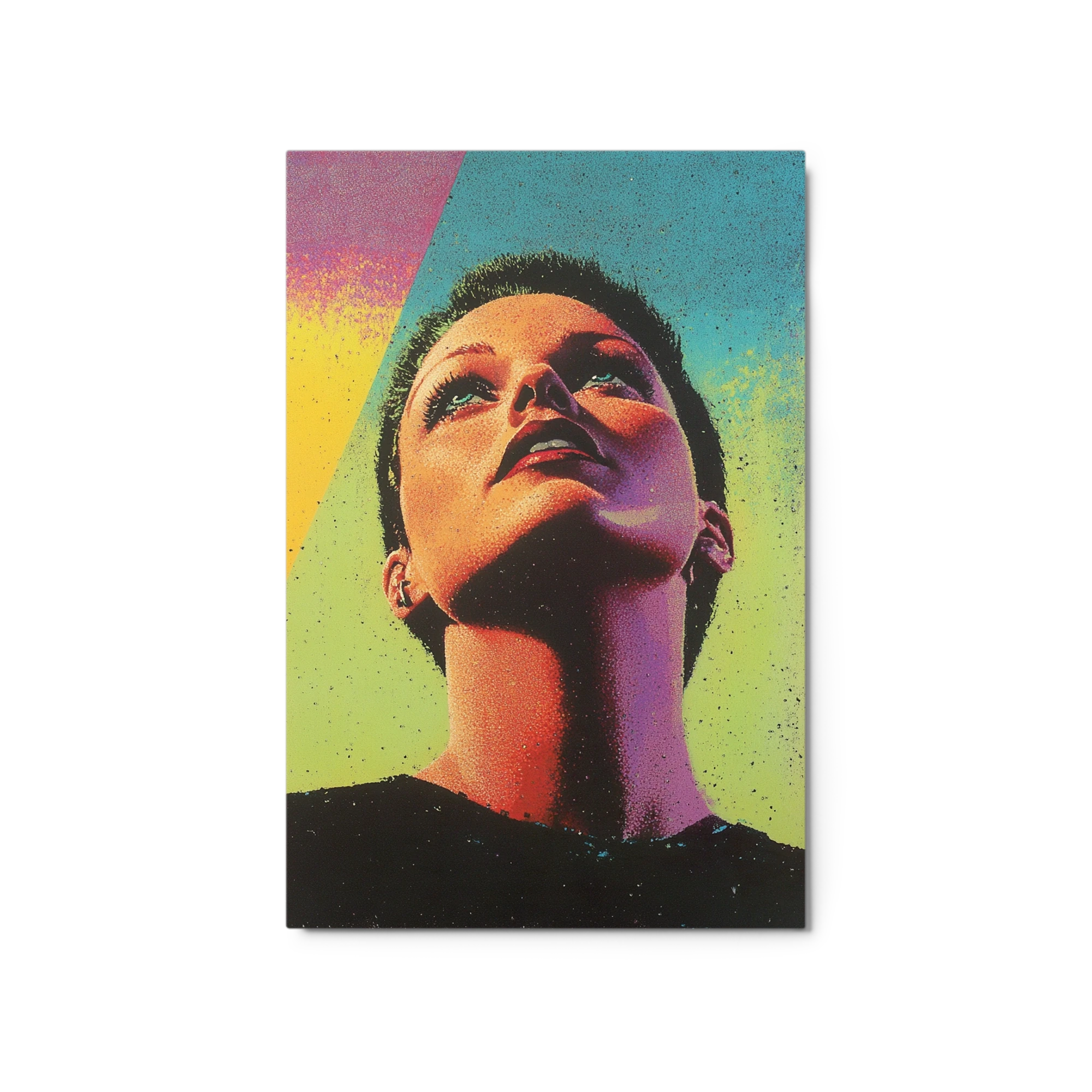 Neon Pop Art Portrait of a Woman
