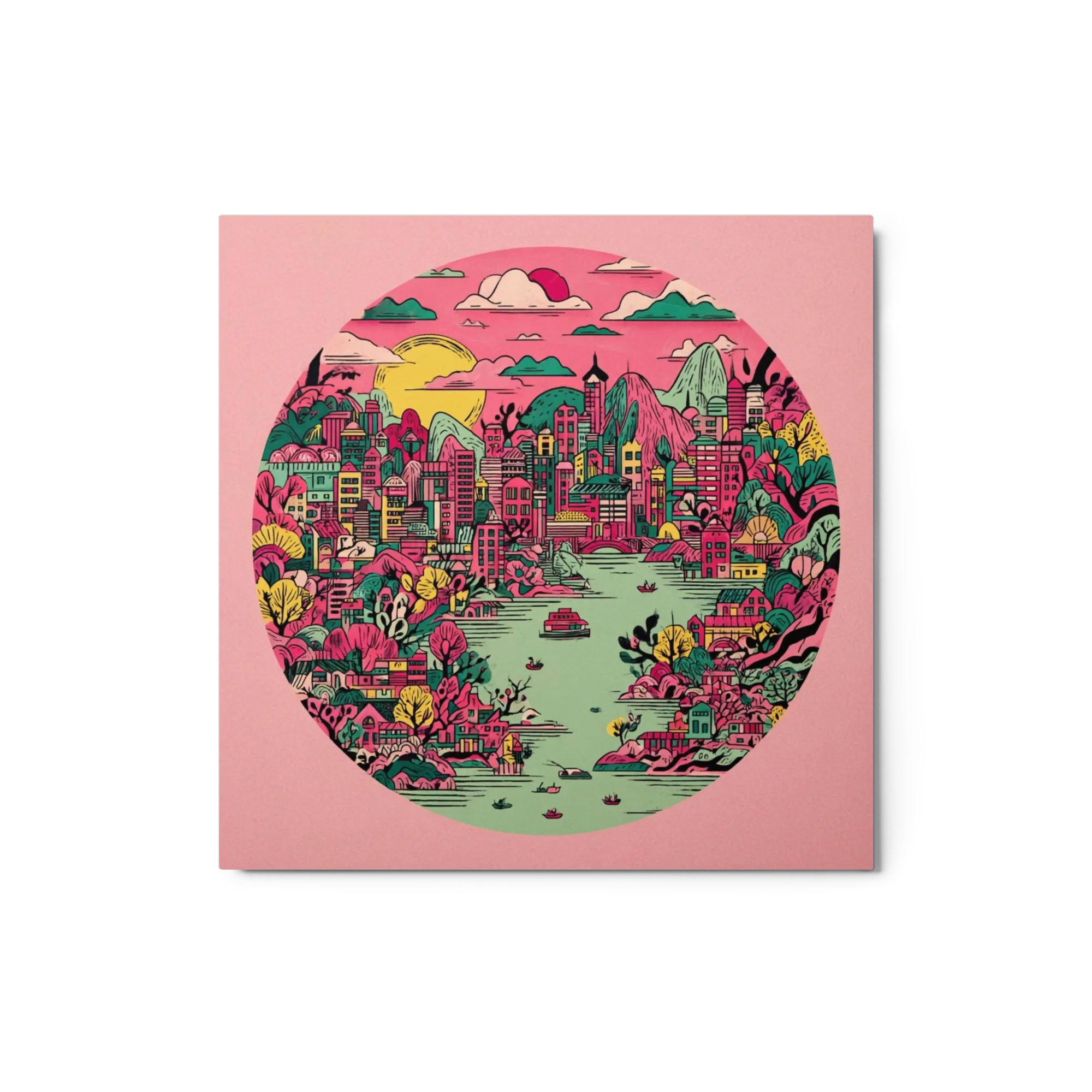 Pink Metropolis Panorama