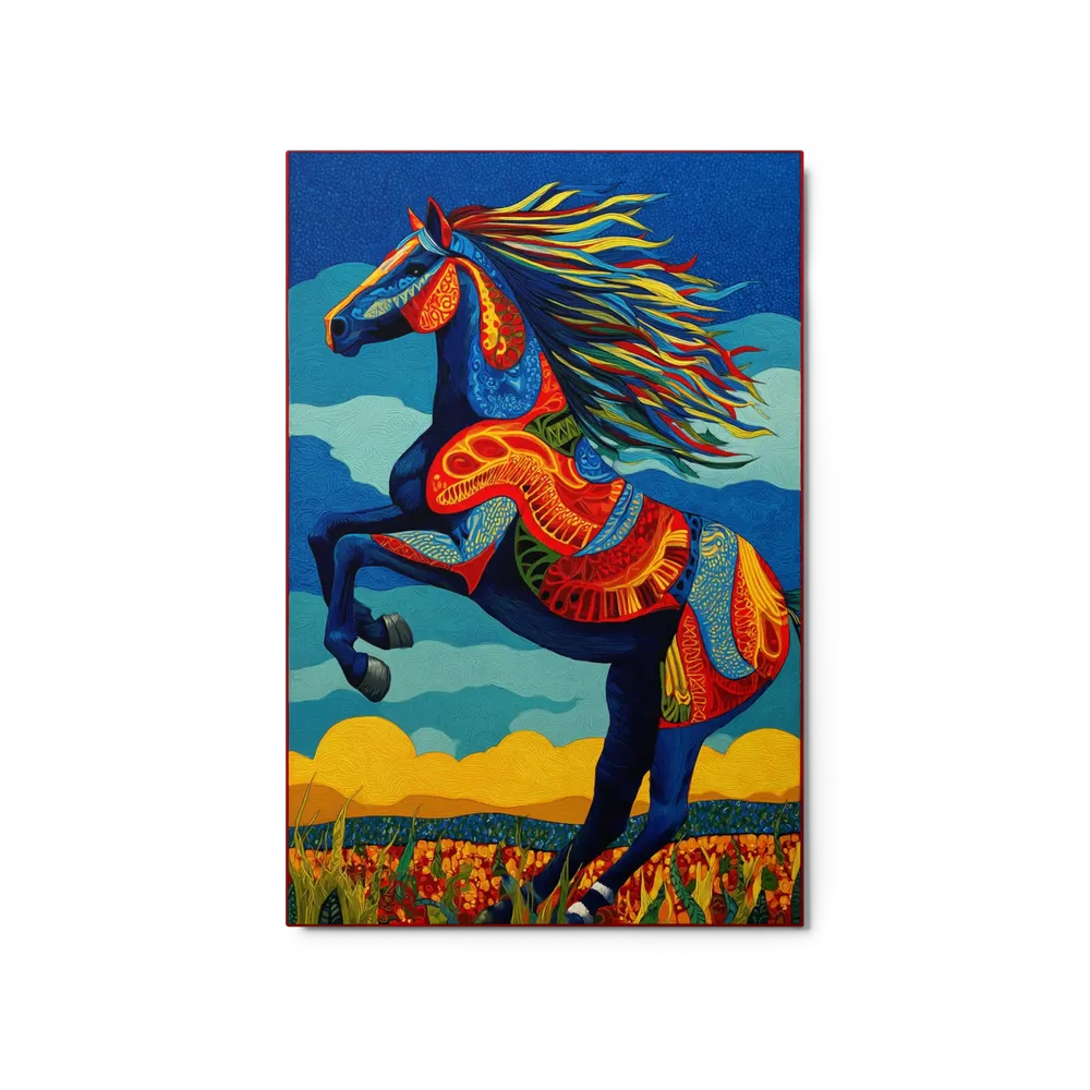 Prancing Mosaic Stallion | Art Print