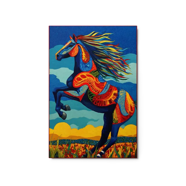 Prancing Mosaic Stallion | Art Print