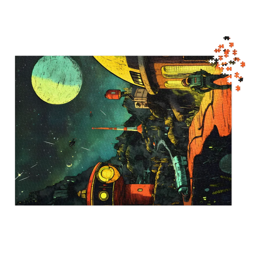 Astronaut in Alien Landscape