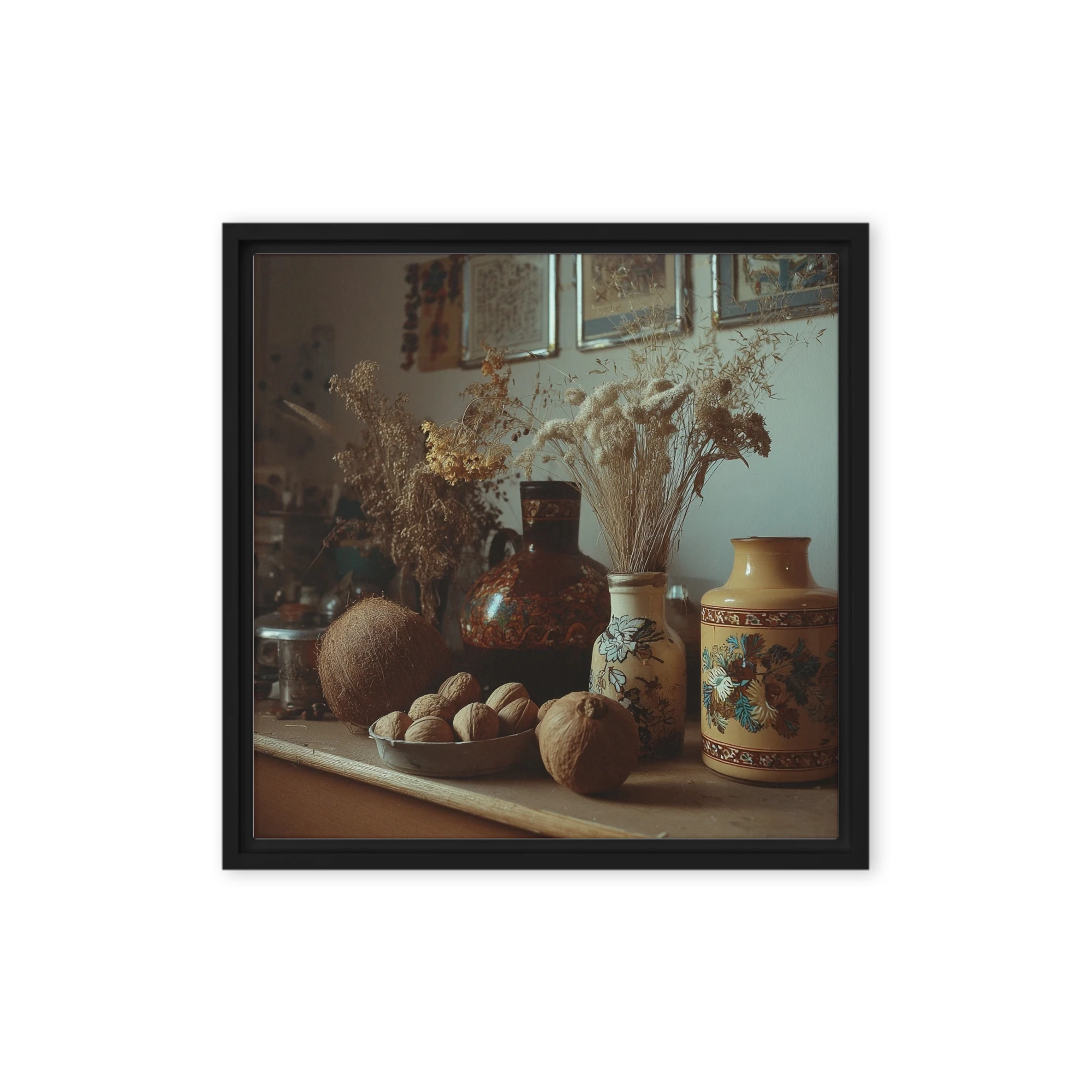 70s Cinematic Analog Wall Art — Rust, Mustard, Faded Teal