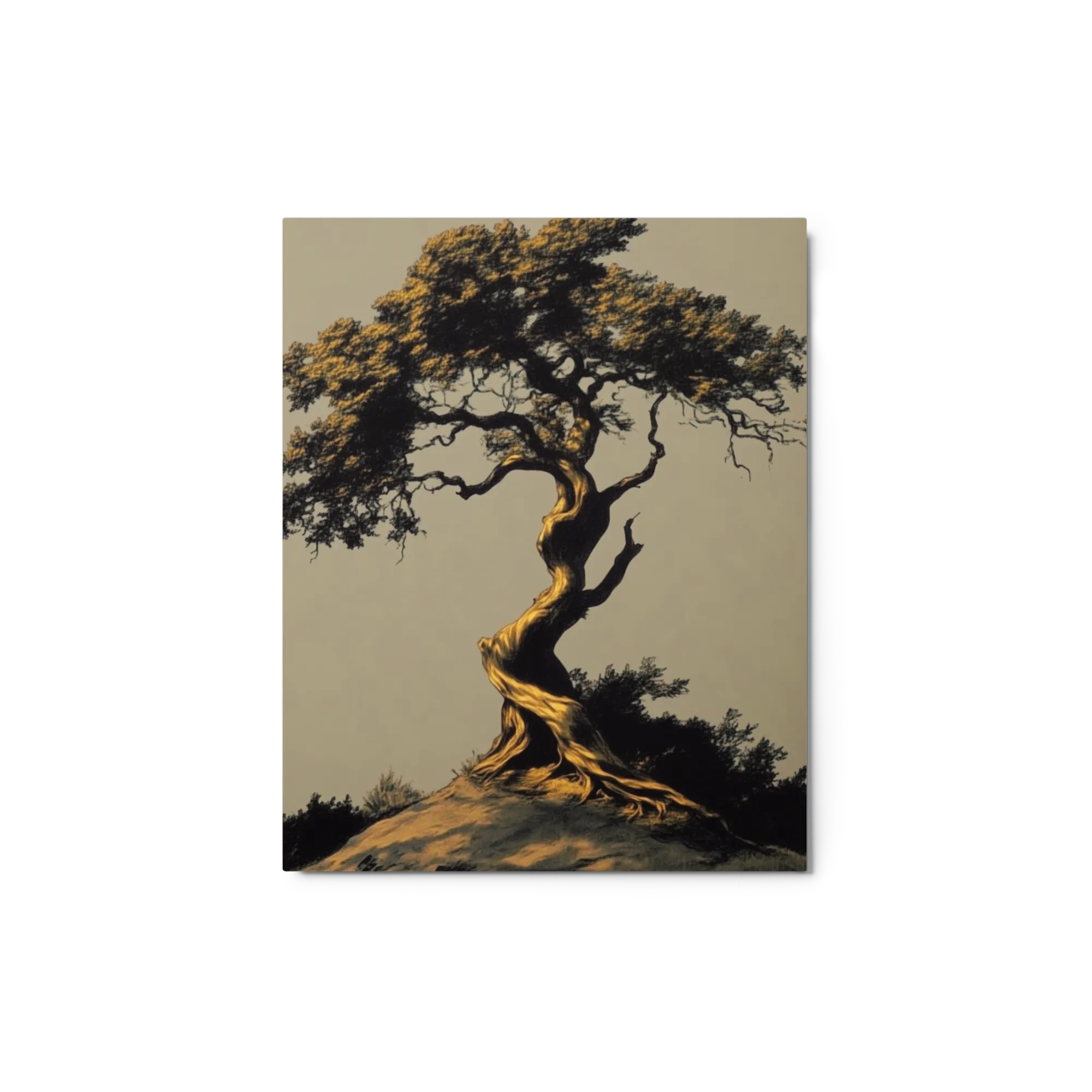 The Ancient Cypress 
 Canvas with White Frame