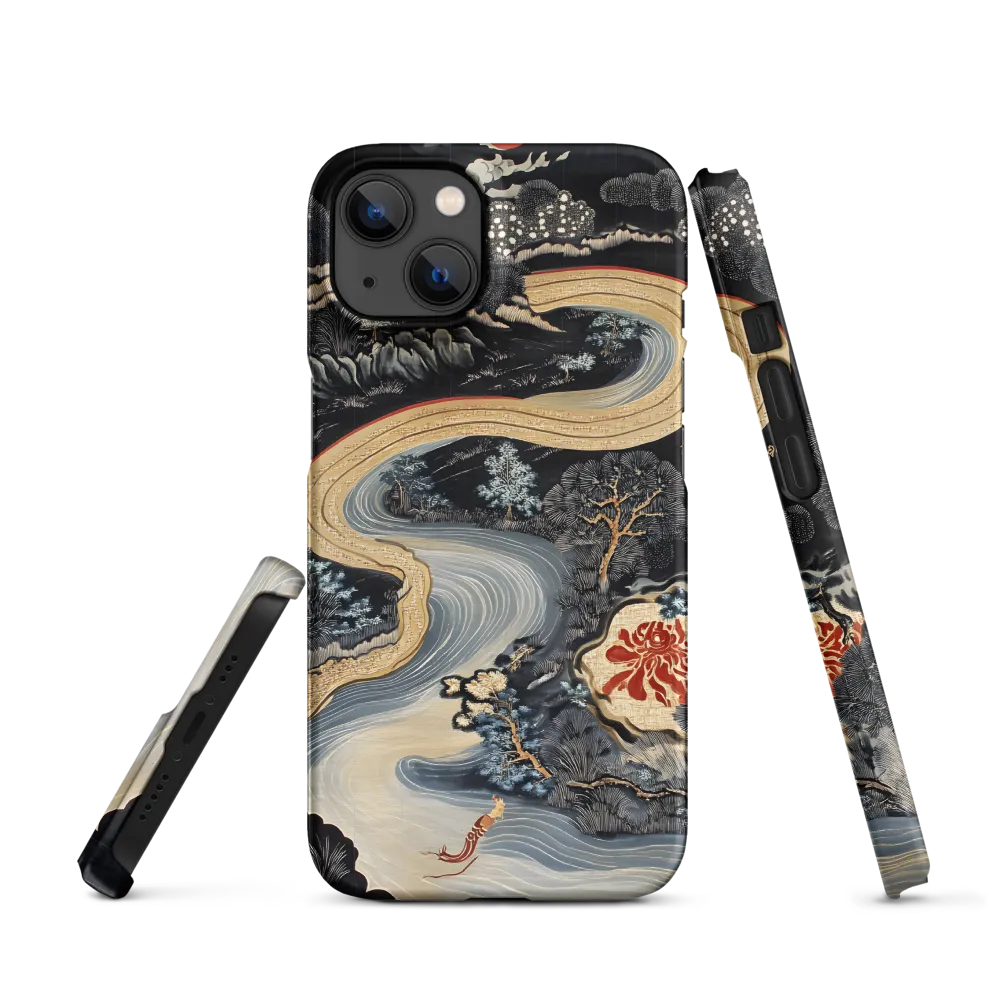 Ukiyo-e Style Landscape with River | Phone Case