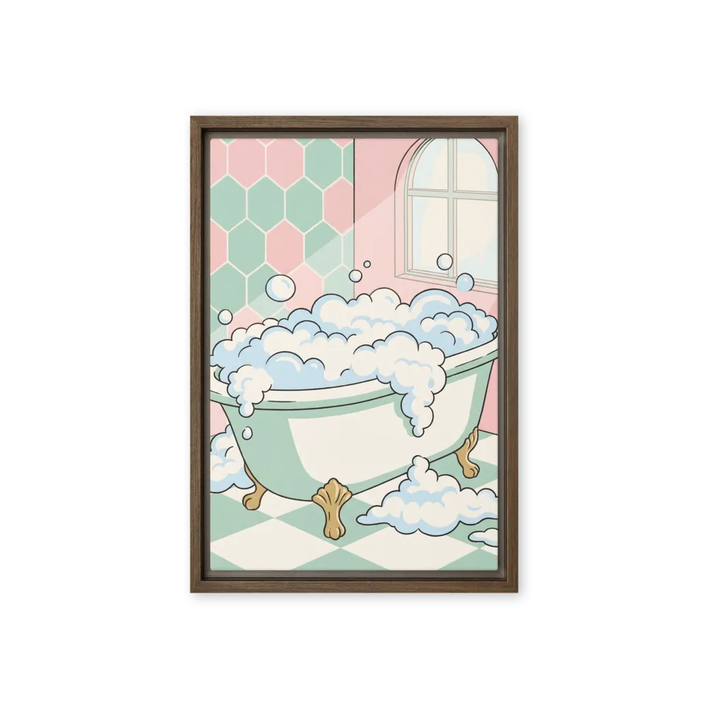 Pastel Bath Scene 
 Metal Print | 16″x 20″