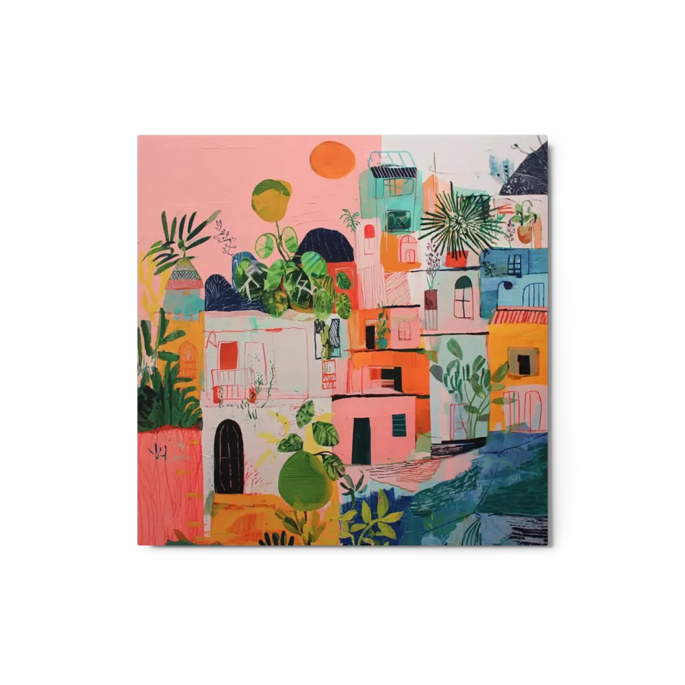 Mediterranean Sunlit Village | Art Print