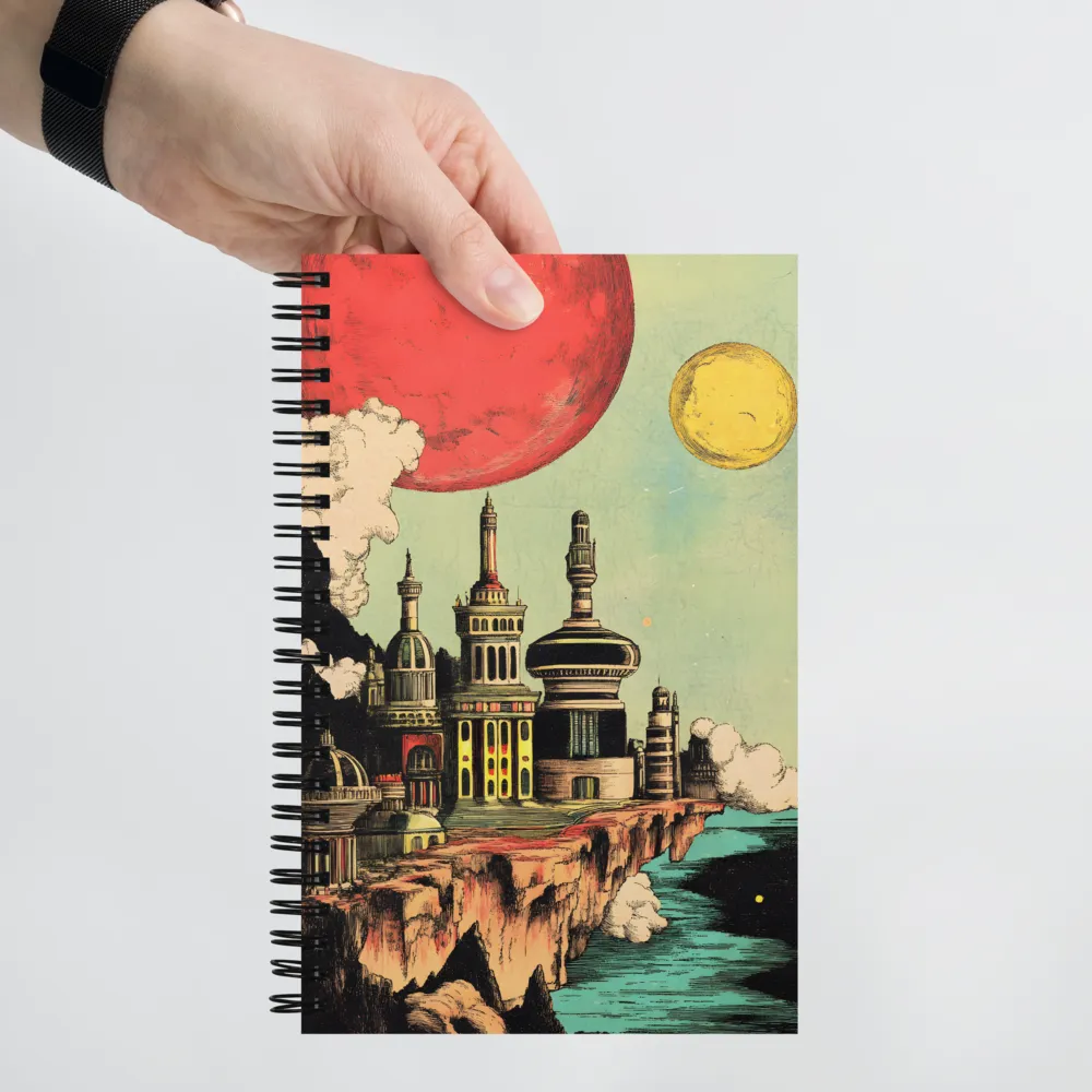 Retro-Futuristic Cityscape 
 Spiral Notebook | 140 pages