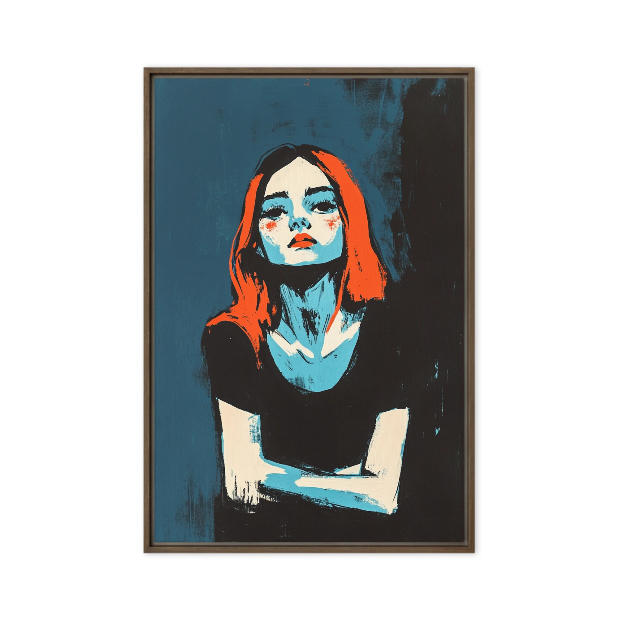Expressive Redhead Portrait | Art Print