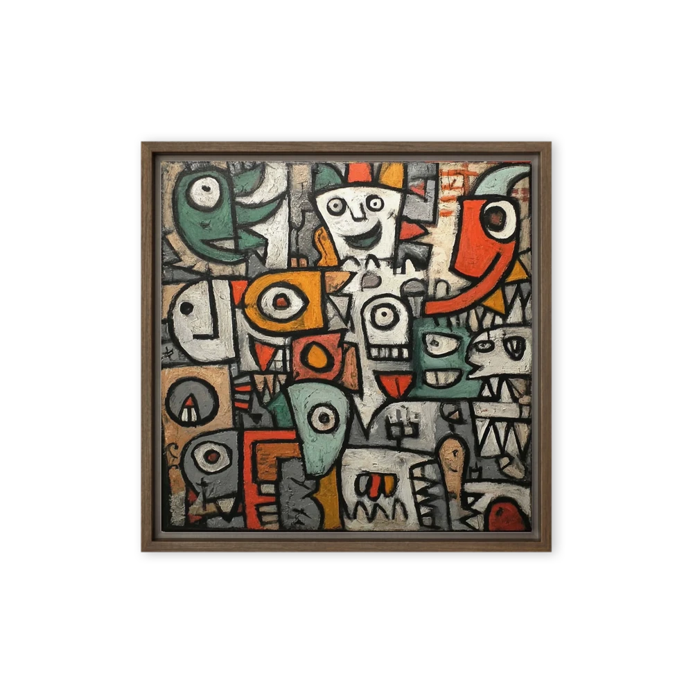 Faces in Cubist Mosaic | Art Print