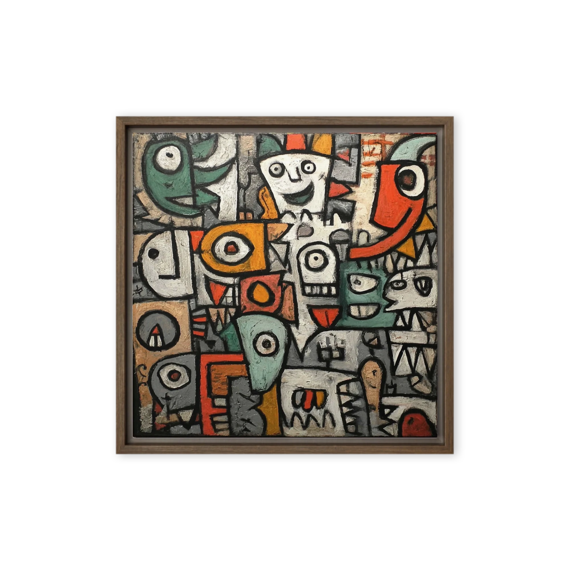 Faces in Cubist Mosaic