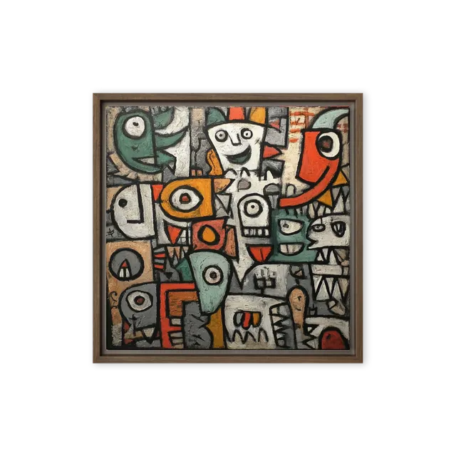 Faces in Cubist Mosaic | Art Print