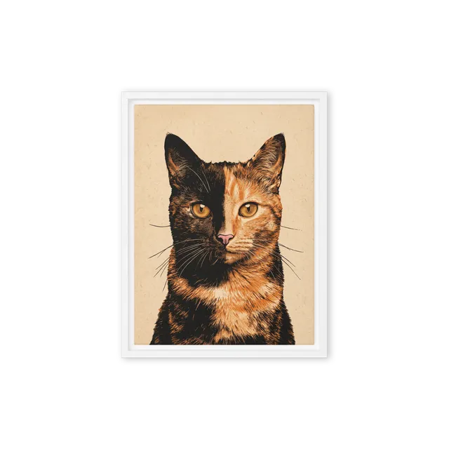 Pet Portrait — Crimson Blockprint