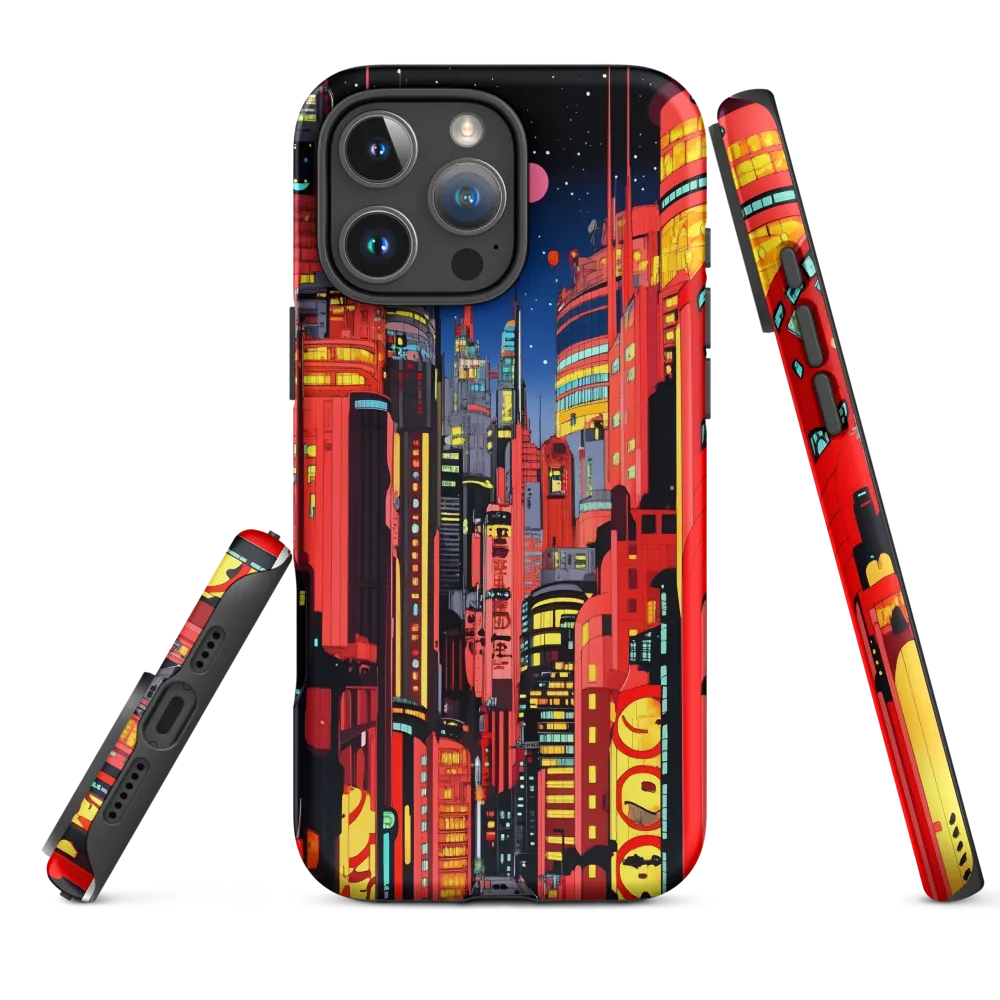 Futuristic Cityscape in Red