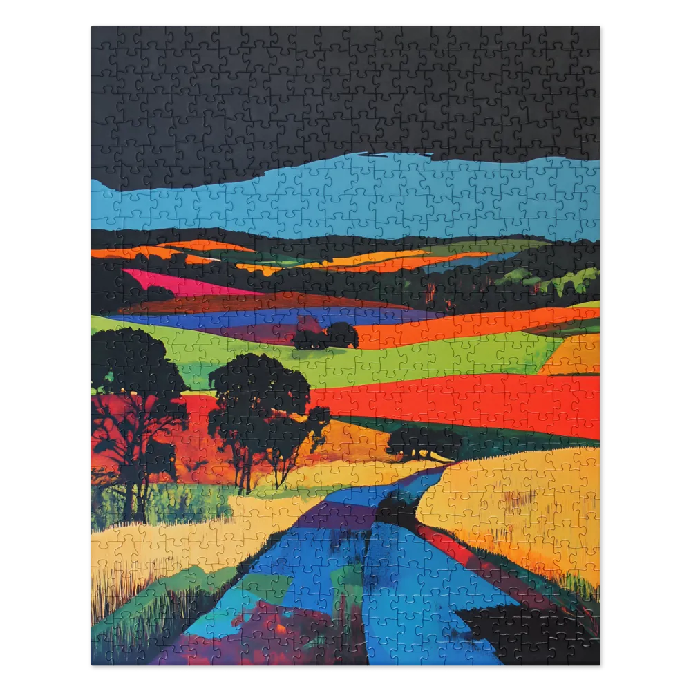 Fields of Vivid Hues 
 Jigsaw Puzzle