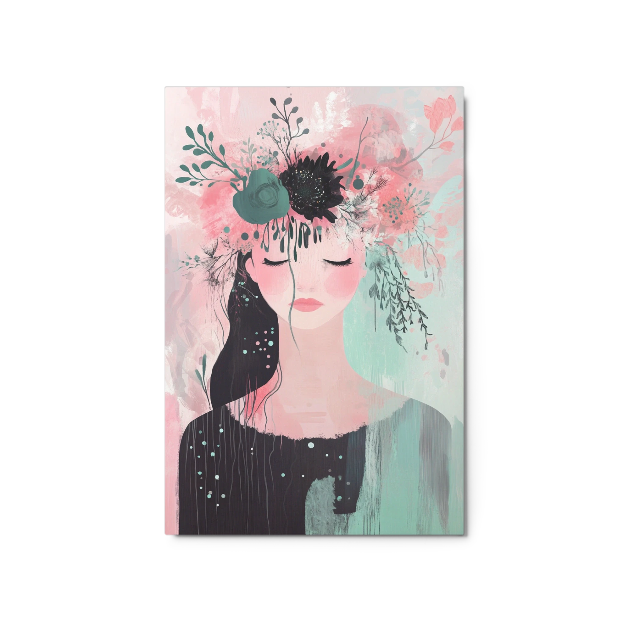 Portrait of Woman with Floral Crown