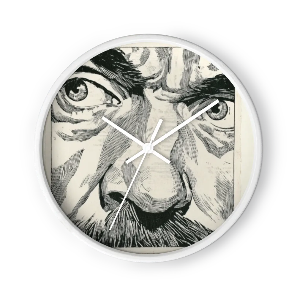 Intense Eyes Woodcut