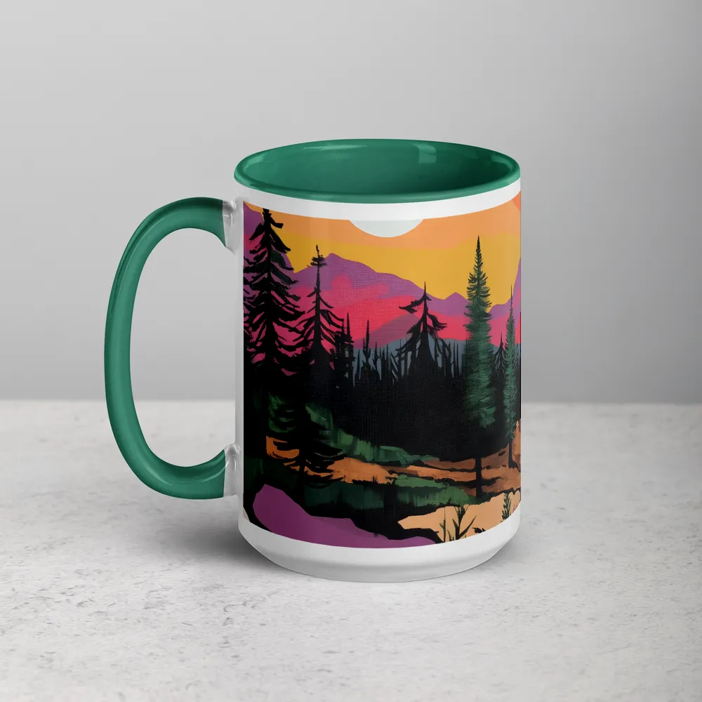 Twin Moons Valley 
 Mug with Black inside