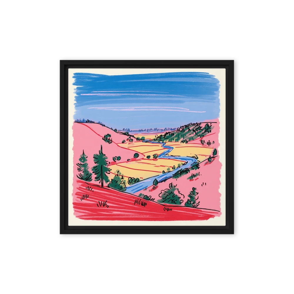 Crimson Valley River | Art Print