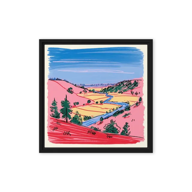 Crimson Valley River | Art Print