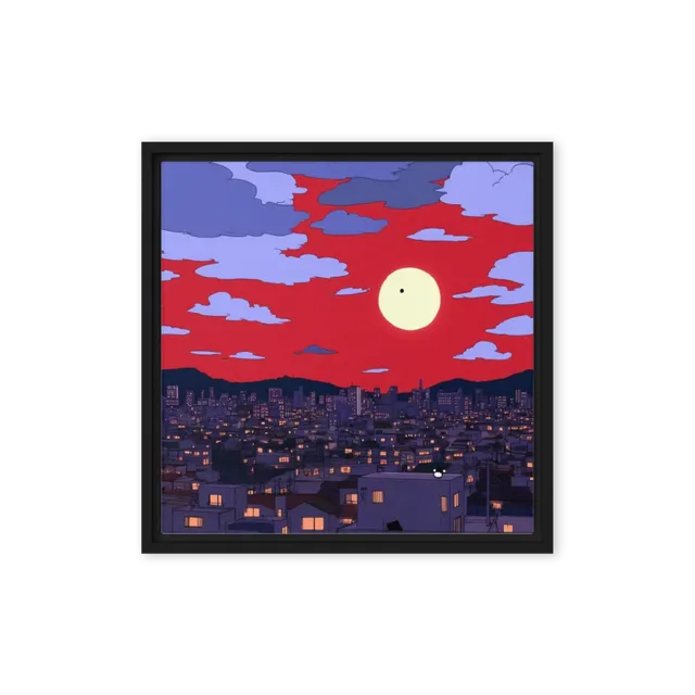 Red Sky Over the City | Art Print