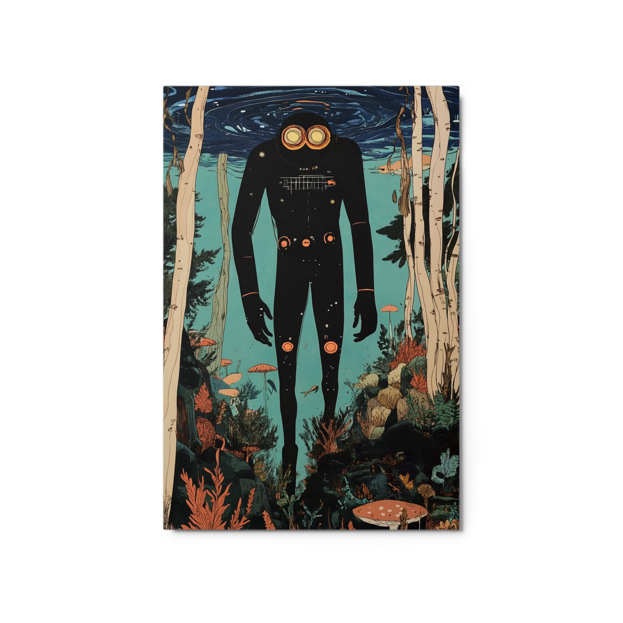 Surreal Diver Underwater Scene