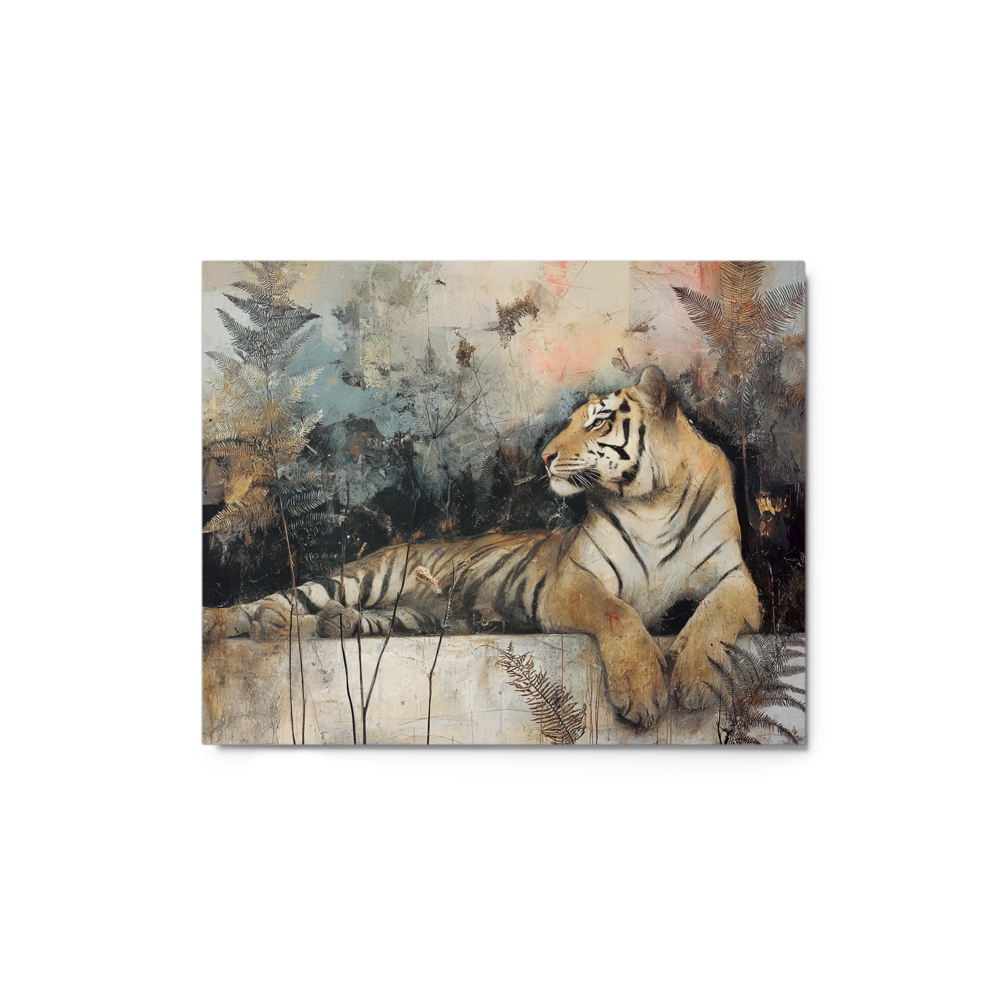 Resting Tiger among Ferns