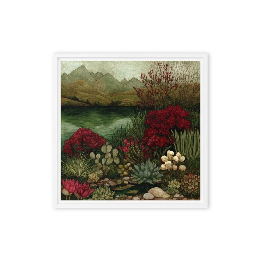 Desert Flora by the Lake | Art Print