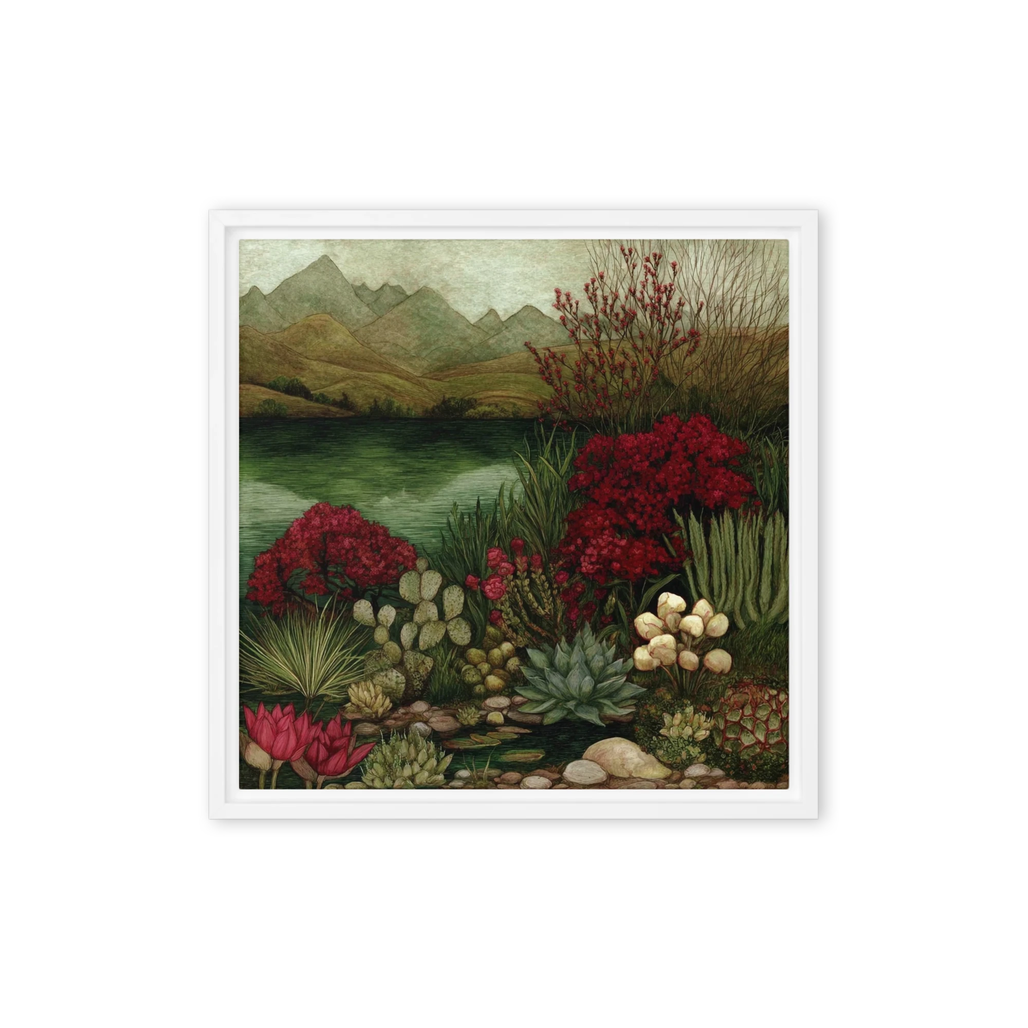 Desert Flora by the Lake