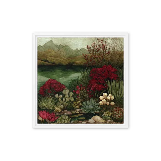 Desert Flora by the Lake | Art Print