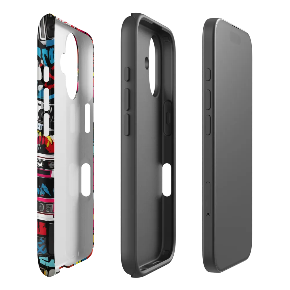 Graffiti Cassette Tape and Boombox Design