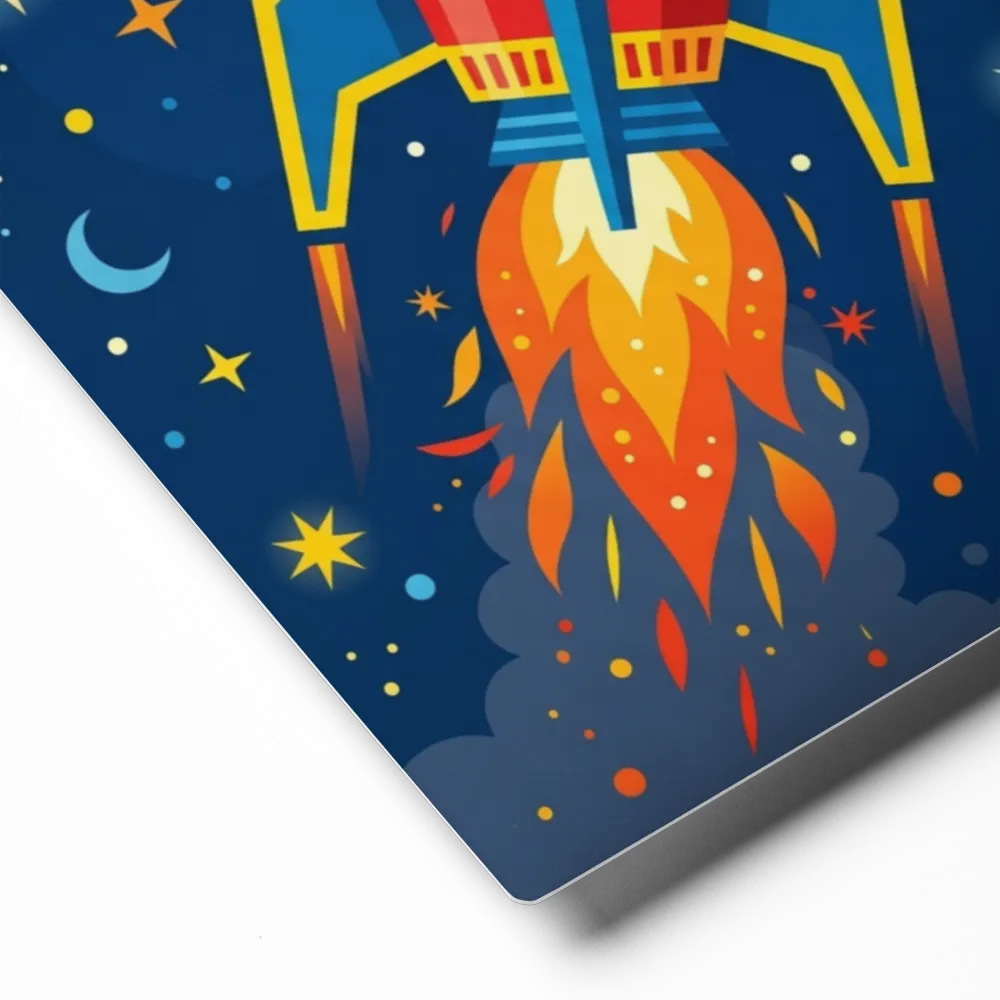 Retro Space Voyage 
 Canvas | 18″x 24″