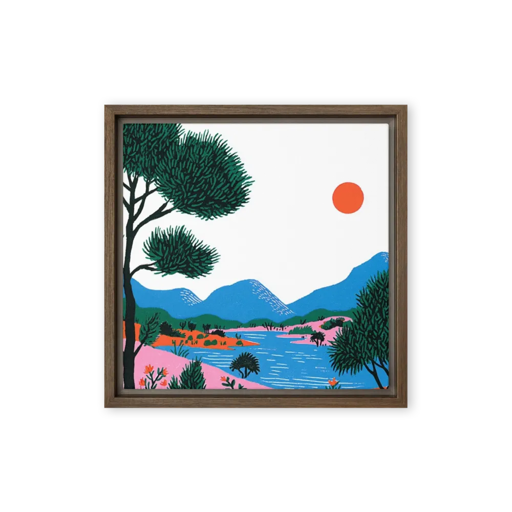 Solitary Sun Landscape 
 Canvas | 8″x 8″