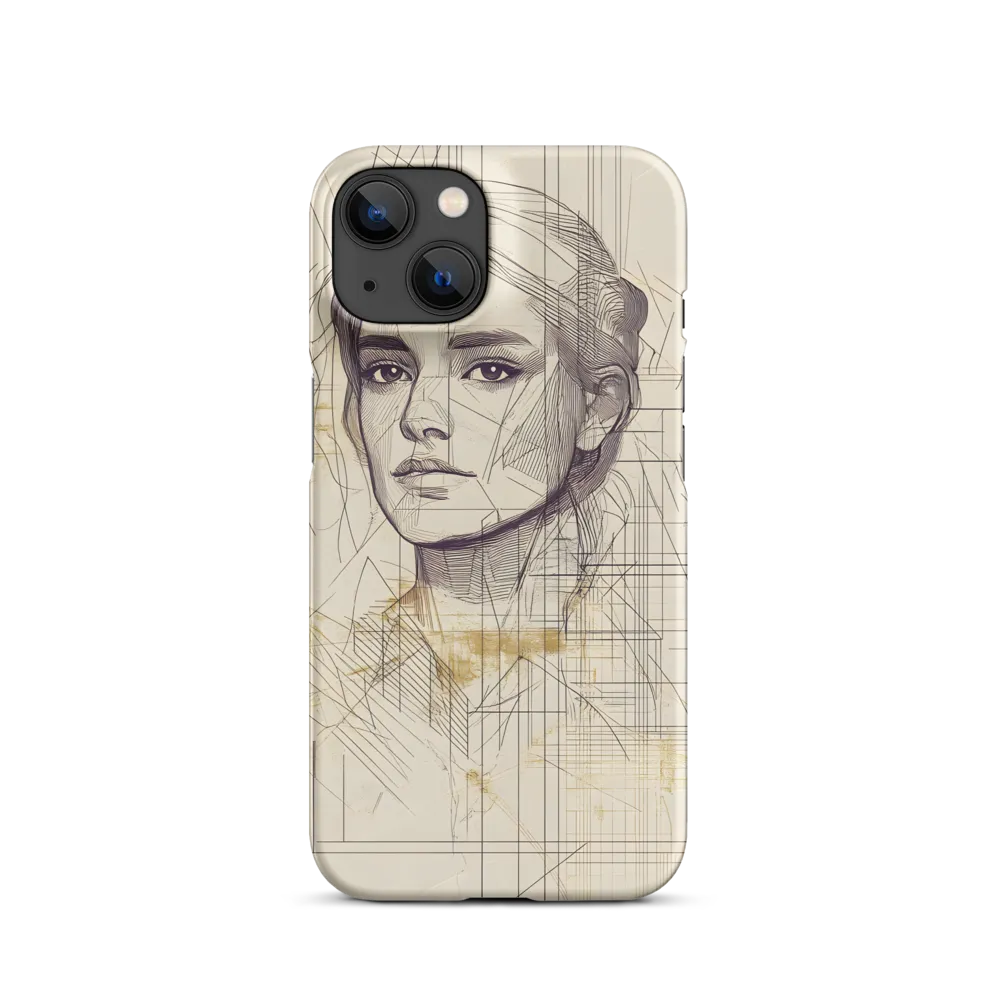 Linear Abstract Portrait of a Woman | Phone Case