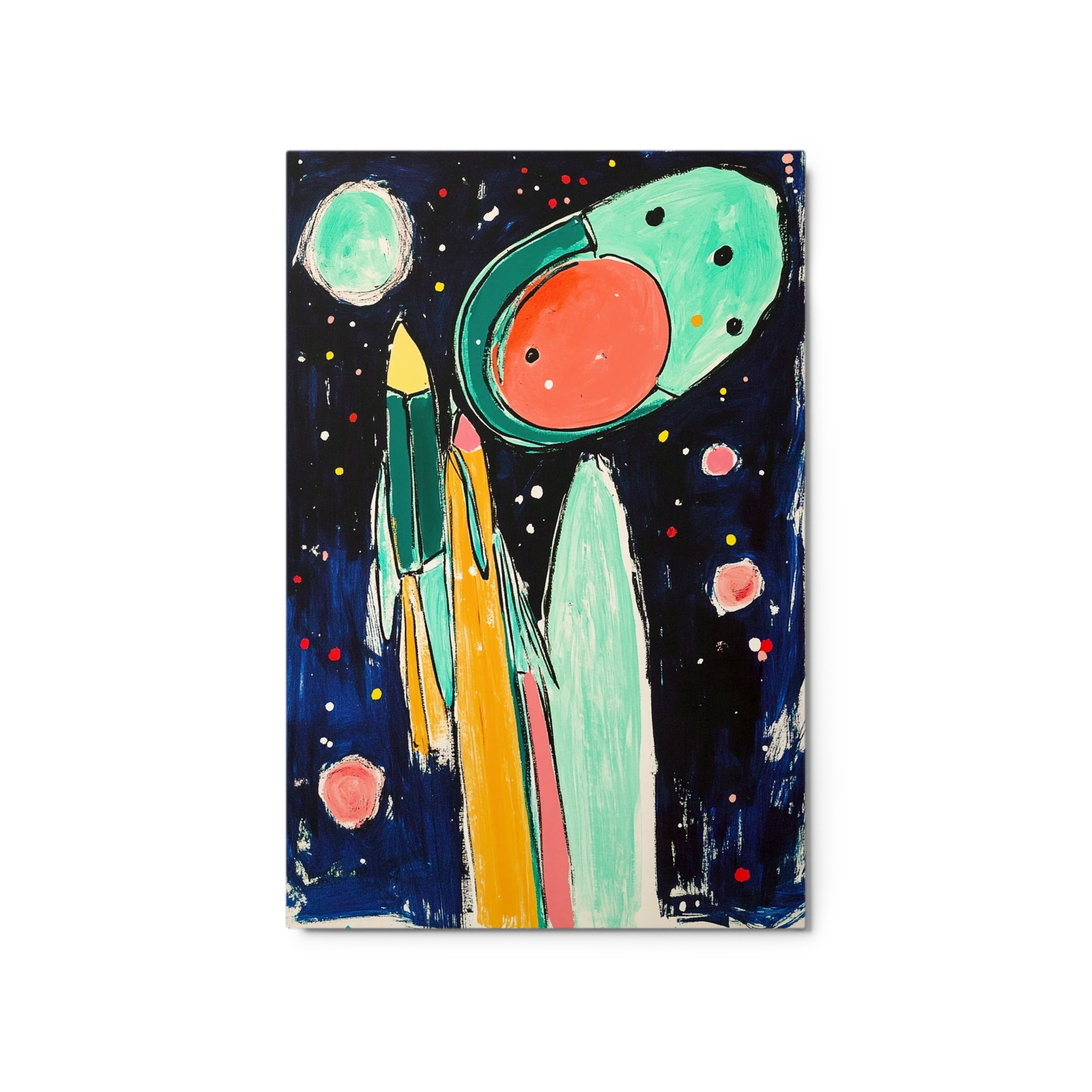 Abstract Rocket Launch in Space