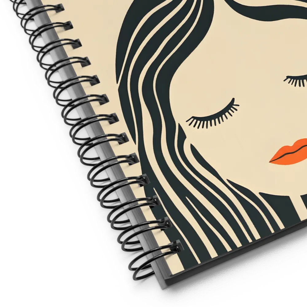 Mid-Century Floral Portrait 
 Spiral Notebook | 140 pages