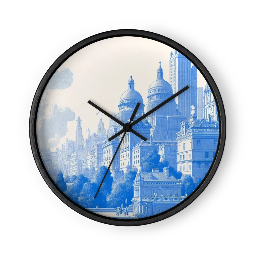 Blue Architectural Harmony | Wall Clock