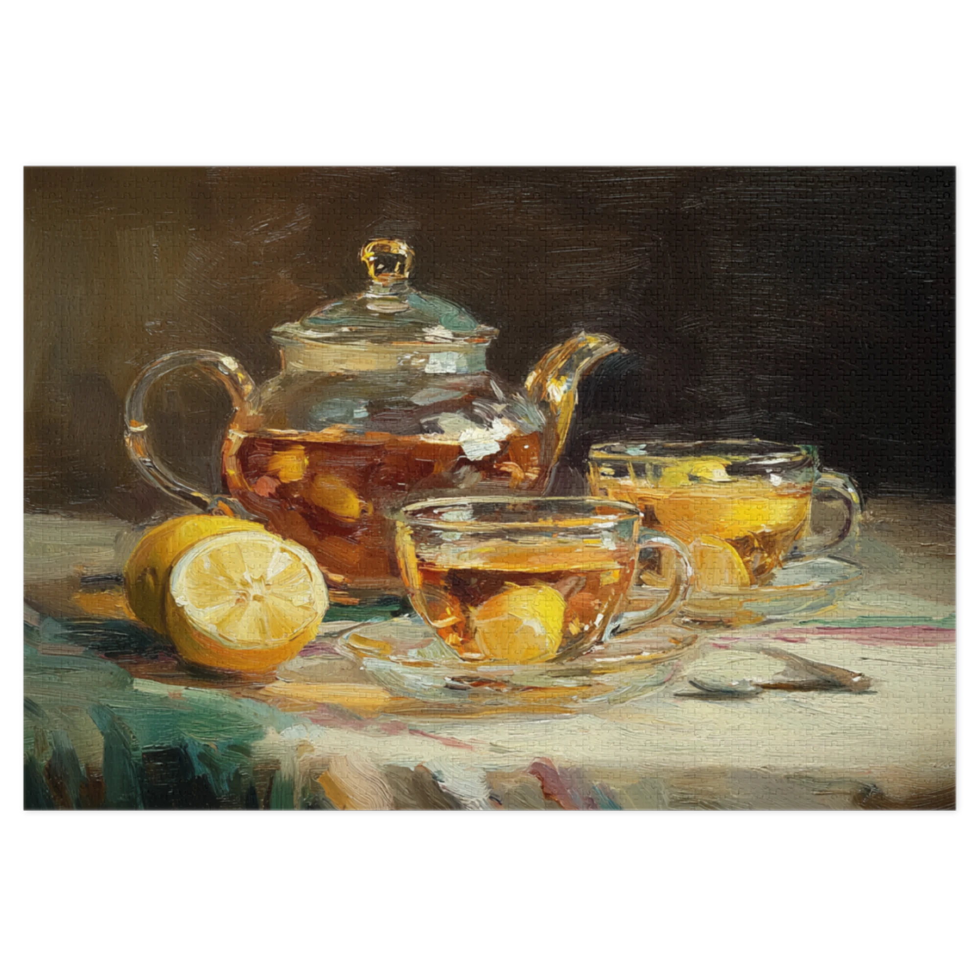 Golden Tea and Lemons | Jigsaw Puzzles