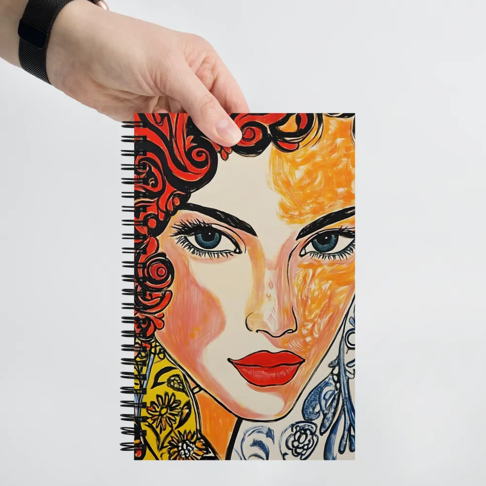 Vibrant Stylized Portrait 
 Spiral Notebook | 140 pages