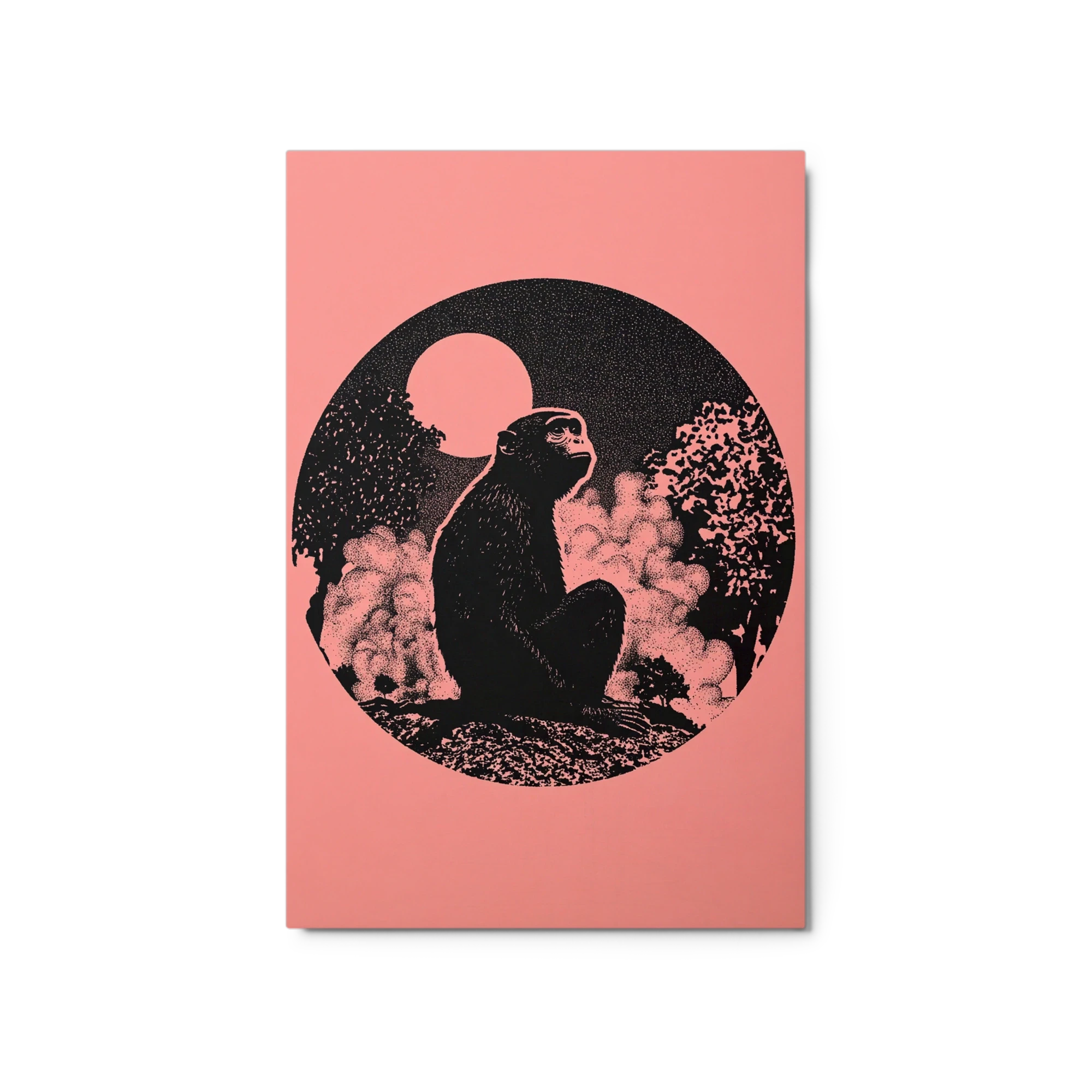 Chimpanzee and Moon