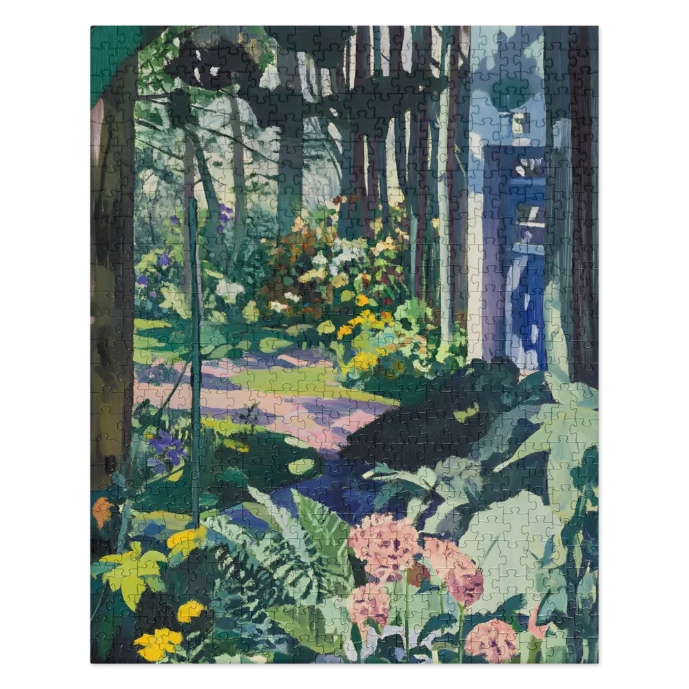 Garden Retreat 
 Jigsaw Puzzle in Tin Box