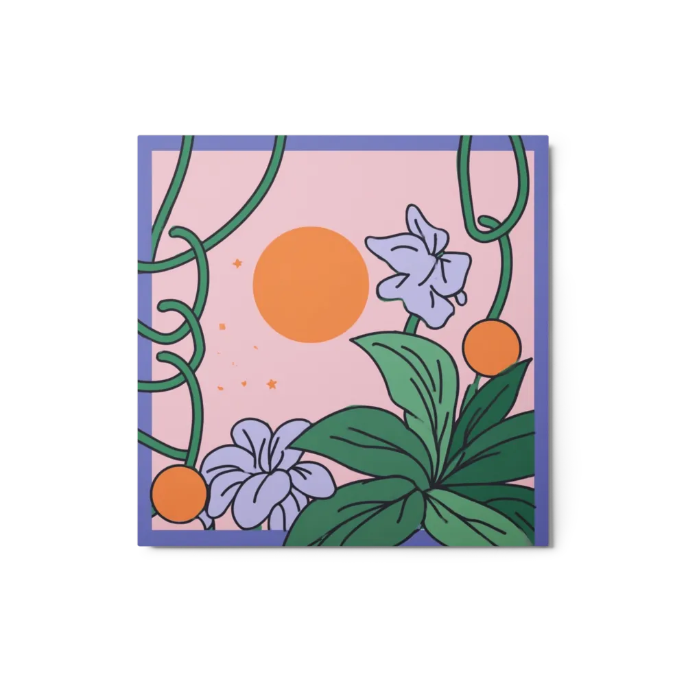 Warm Oasis 
 Poster with Red oak Frame | 18″x 18″