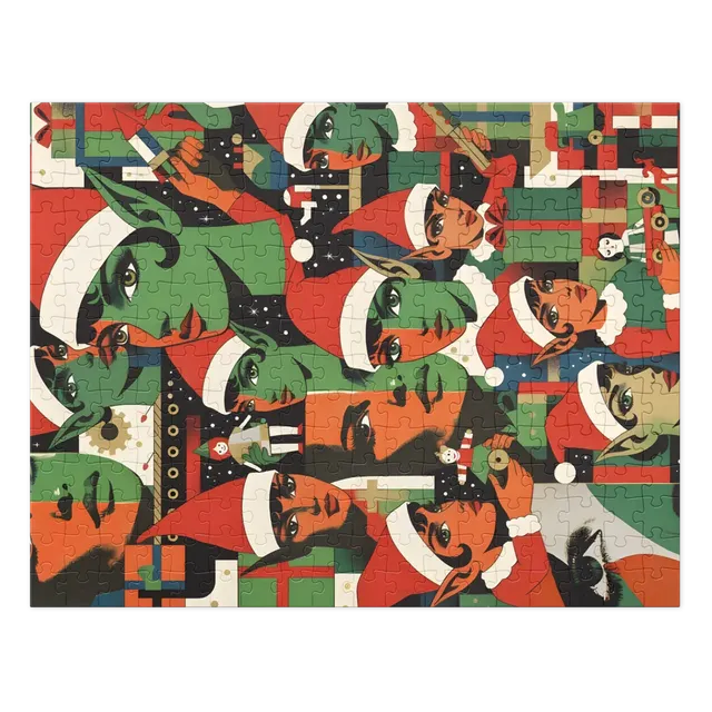 Retro Christmas Elves | Jigsaw Puzzles