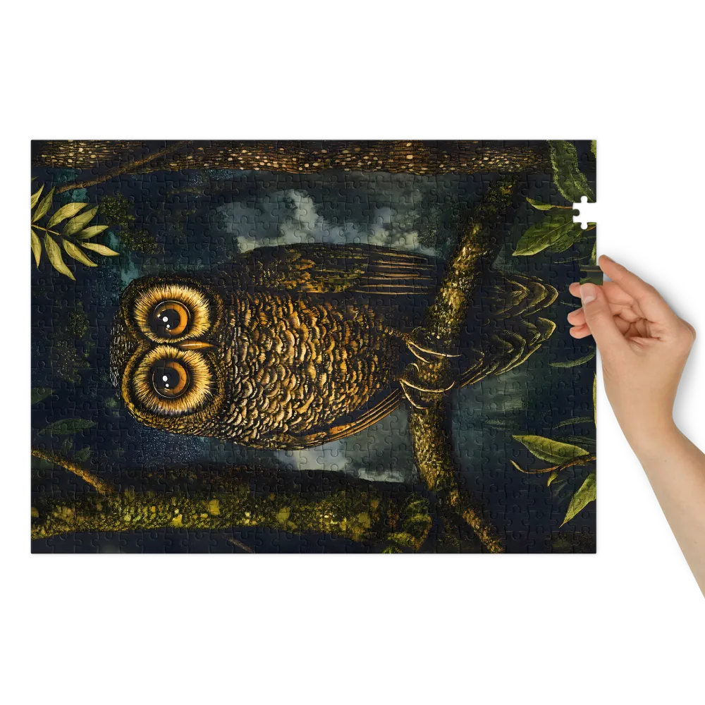 Coruja Vigilante da Floresta 
 Puzzle em caixa de metal