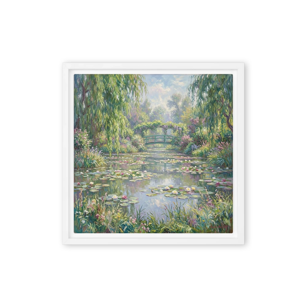 Water Lilies and Japanese Bridge | Art Print