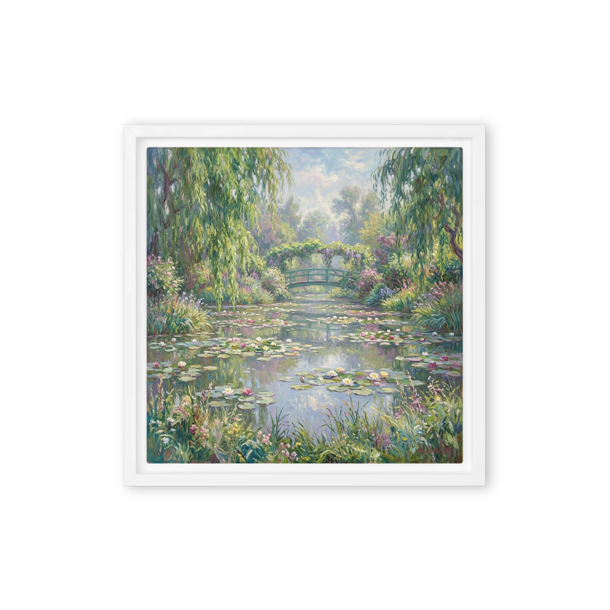 Water Lilies and Japanese Bridge | Art Print
