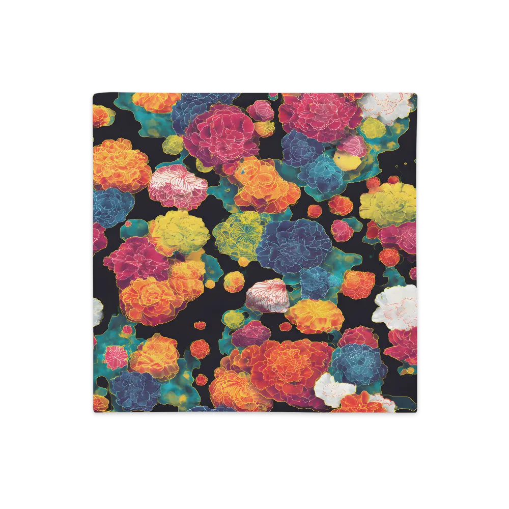 Neon Peony Tapestry | Pillow Case | 22″×22″
