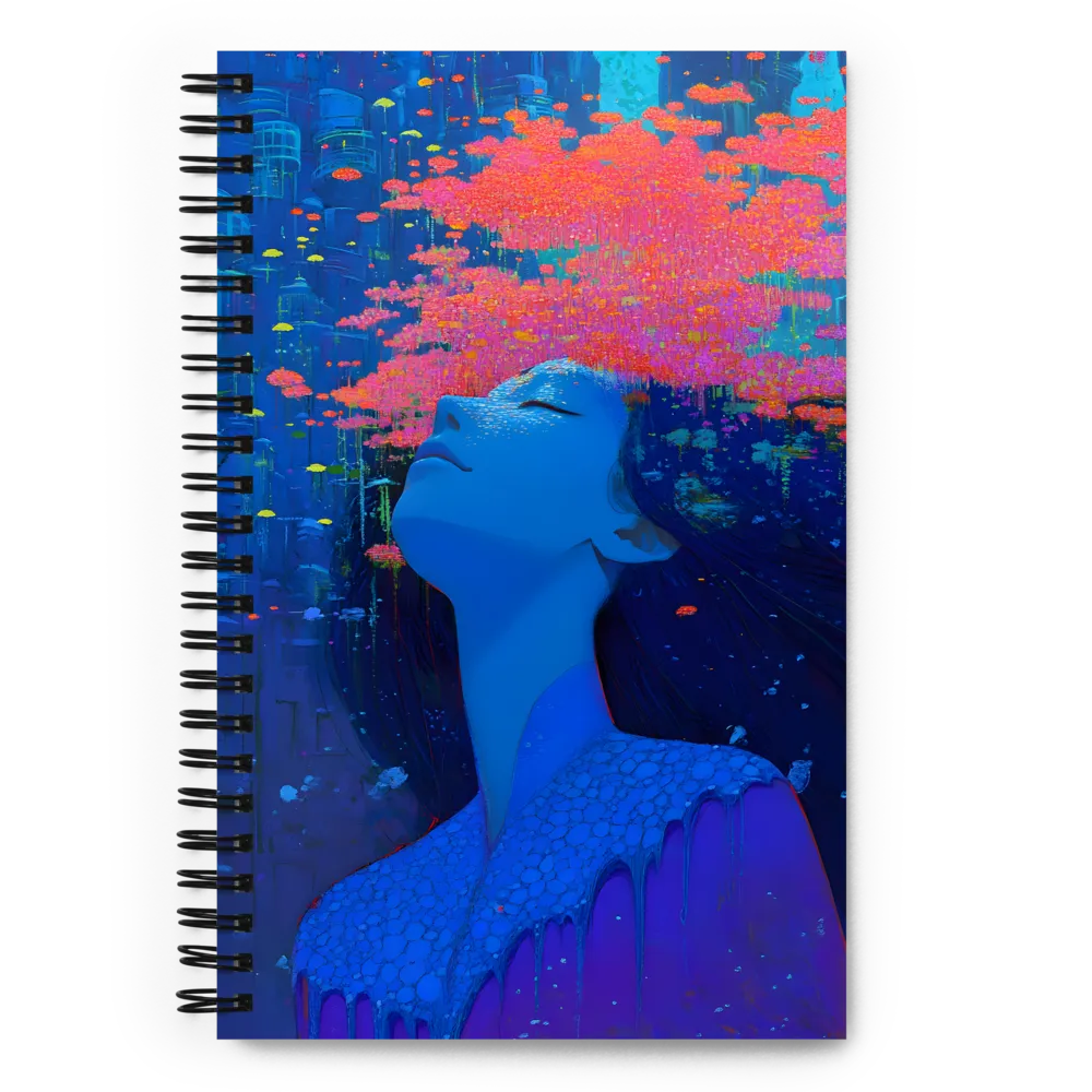 Beneath the Ethereal Bloom 
 Spiral Notebook | 140 pages