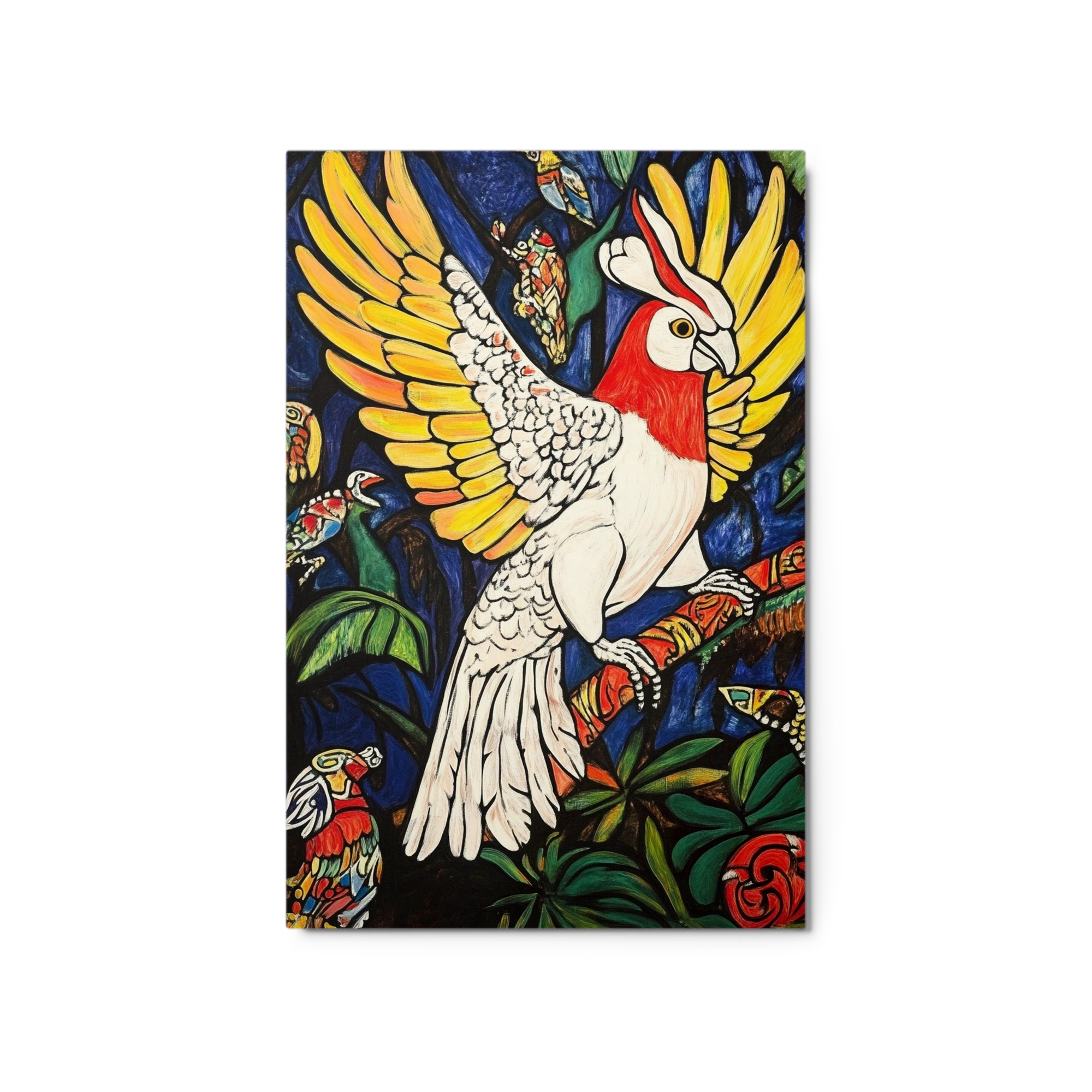 Colorful Cockatoo in Tropical Foliage